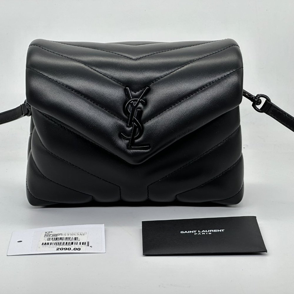 Saint Laurent YSL Monogram Toy LouLou Quilted Chevron Crossbody Bag - Picture 4 of 13